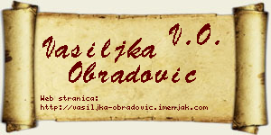 Vasiljka Obradović vizit kartica